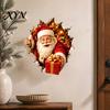 Seasonal Wall Art Christmas Break-In 3D Decal, Santa Claus/Deer/Snowman/Elf/Dog/Nutcracker/Gingerbread Man Patterns Window Holiday Atmosphere