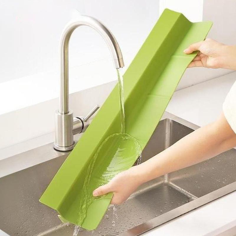 Multiple Purpose Elastomer Water Dam Guard Flexible Seal Ribbon For Kitchen Bathroom Sink Unequipped Required