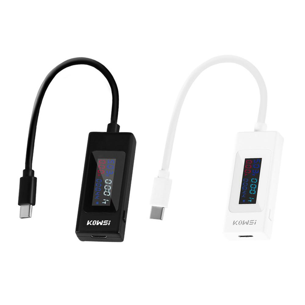 

KWS-065C Тестер постоянного тока Type-C 4-30 В Измеритель напряжения Амперметр Цифровой монитор Индикатор отключения питания Зарядное устройство банка 2-направленный тестер