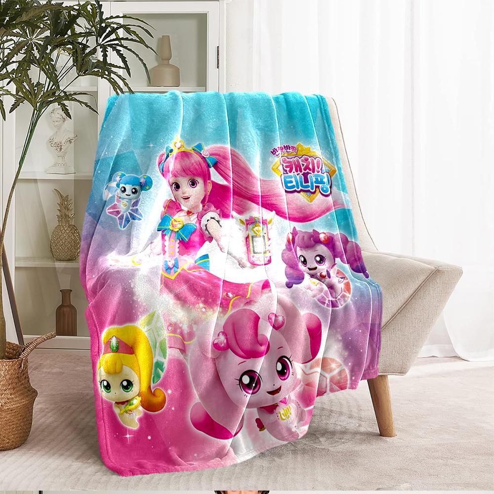 Twinkle Catch Teenieping Theme Printed Blanket - Perfect for Couch, Bed, Travel & Outdoor Use | Machine Washable, Cozy & Durable.