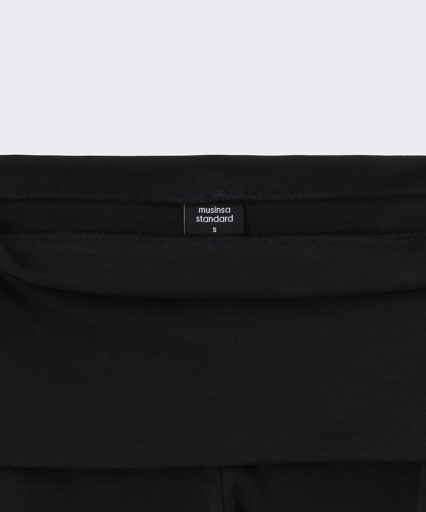 MUSINSA STANDARD WOMAN Women'S Turn Down Micro Jersey Shorts [Black]