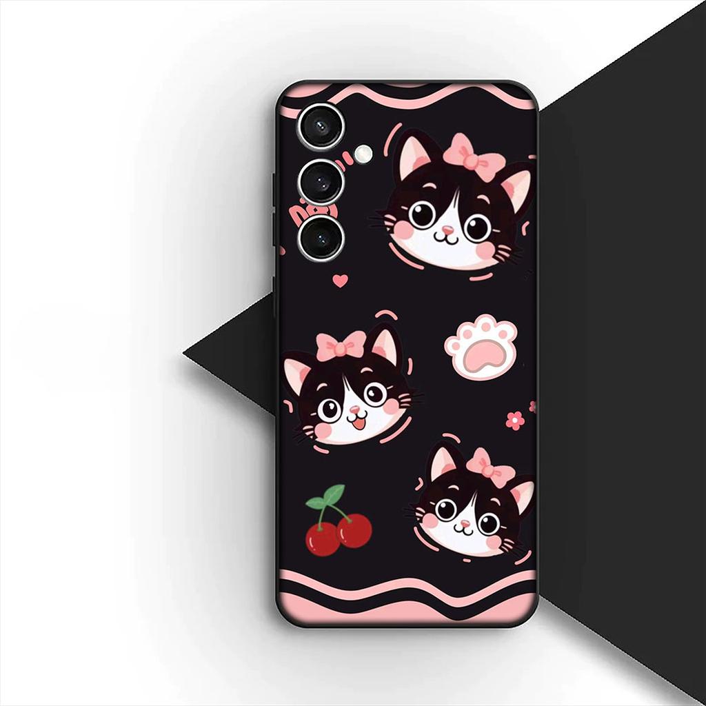 Cover for Xiaomi Redmi Note 12 11 10 A3 Pro 10A 10C 12C Note12 5G 4G Casing Phone Case Black Kitten Cat Eye Cute Anime