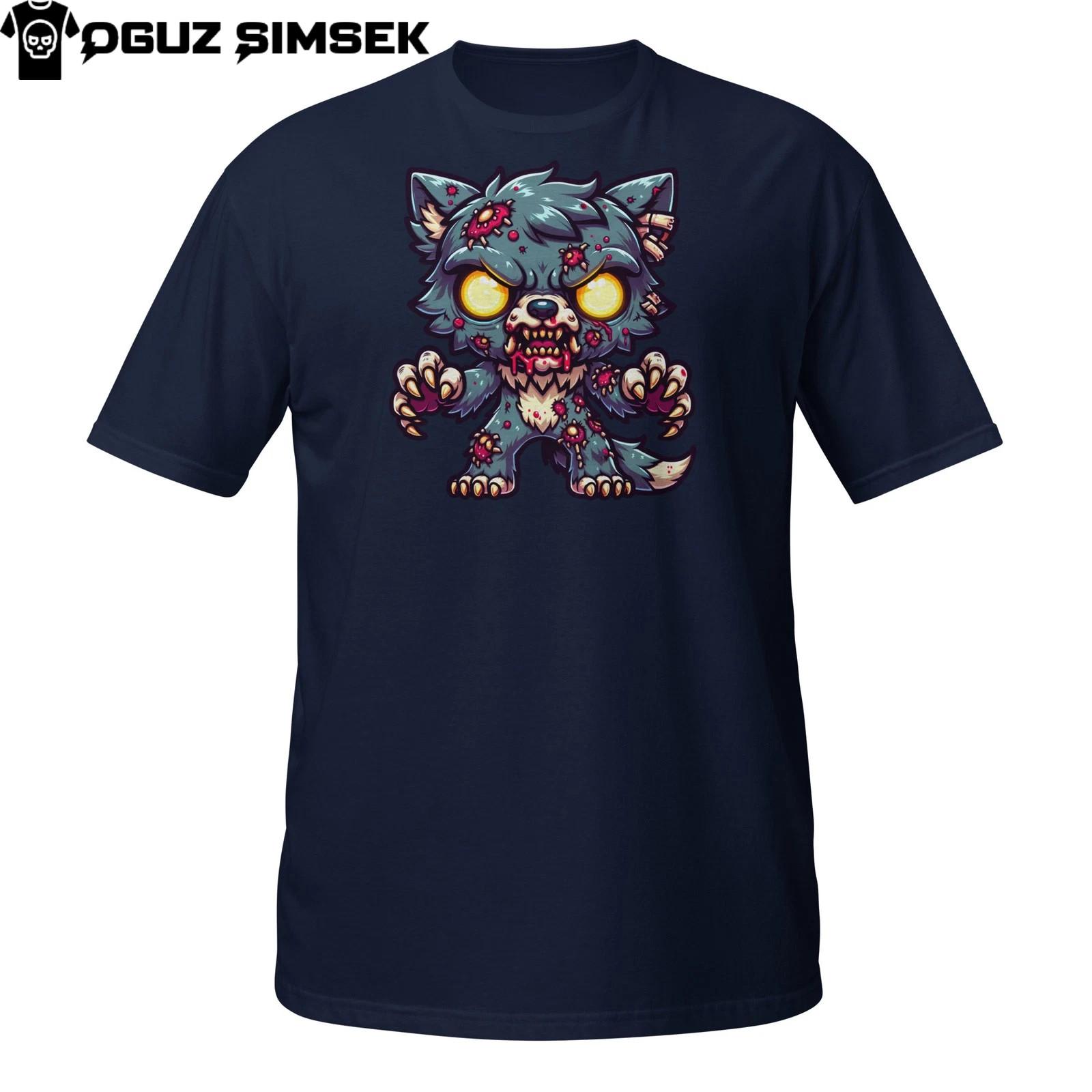 Scary Cute Werewolf T-Shirt Mens Womens Tees Top – Zombie Monster Halloween Horror 3XL