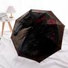 1 PC Automatic Folding Umbrella - Black Horse Pattern, Portable & Foldable Design with 8 Ribs, Christmas Birthday Gifts