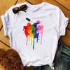 Maycaur Nuova Maglietta da Donna Estiva con Stampa 3D Smalto Colorato per Unghie Maglietta Femme Tumblr Top Maglietta Casual Abbigliamento Femminile Top
