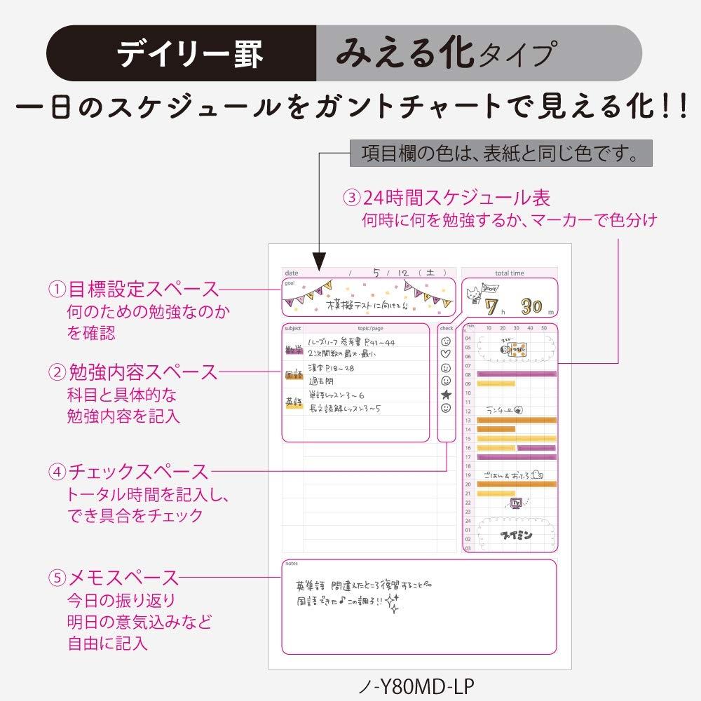 KOKUYO Campus Notebook Study Planner Daily Ruled A5 Greno-Y82MD-M