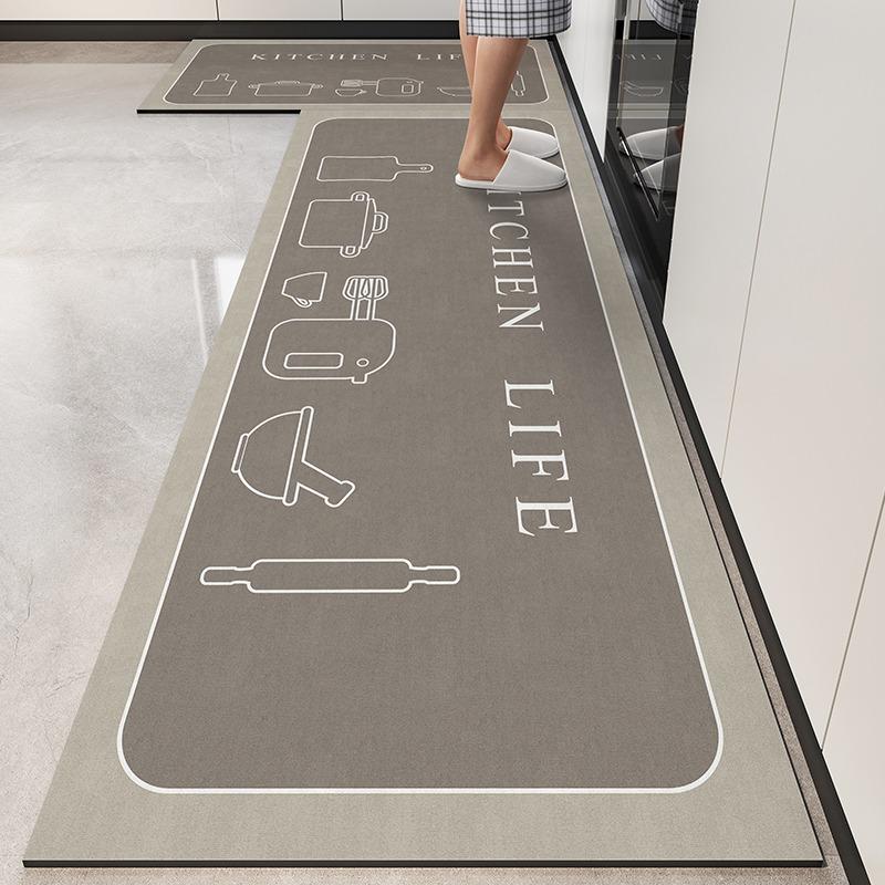 Mat For Kitchen Pvc Waterproof Carpet Anti-Slip Home Decoration Area Rug Leather Entrance Doormat Alfombra De Cocina