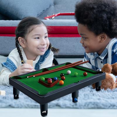 Mini Bilardo Masası Masa Üstü Masaüstü Bilardo Seti 2 Iska ve Toplarla Snooker Oyunu Taşınabilir Stres Giderici Ev Ofis Masa Oyunları