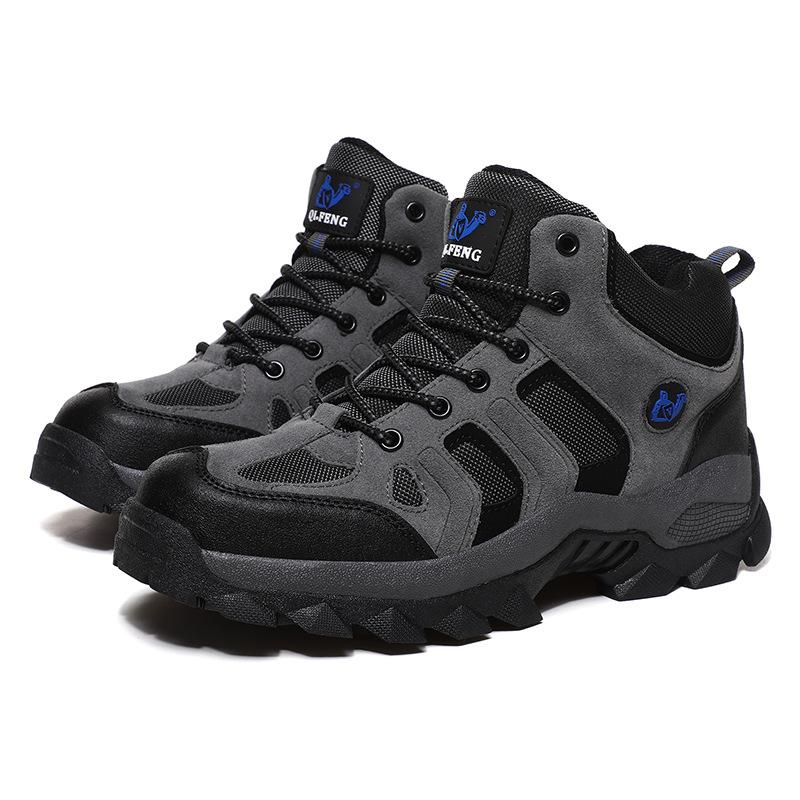Shoes Men Climbing Plus Size Outdoor High-Top Platform Hiking Shoes Fashion Men Sneaker Travel Shoes