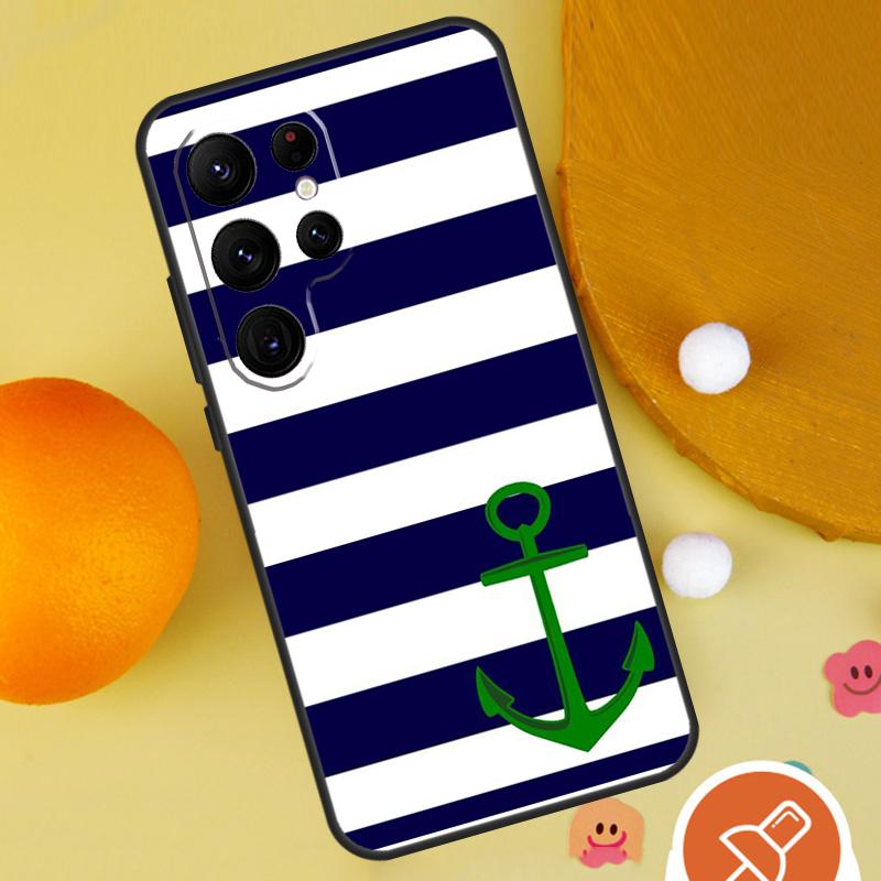 Nautical Anchor Boat Sea Case For Samsung Galaxy S25 Ultra S24 S23 S22 S21 Ultra S9 S10 S20 Plus S24 FE Funda Cover