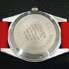 REFURBISHED JAPAN CITIZEN AUTOMATIC 8200 MENS DAY&DATE RED DIAL WATCH a432225-2 R110-a432225