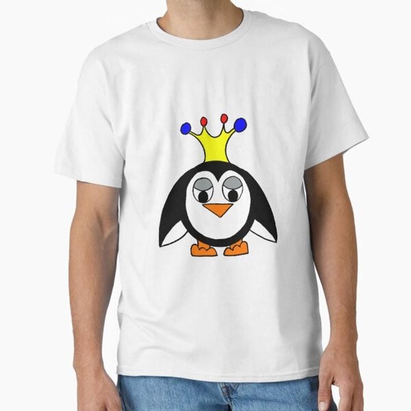 Childishly Hand Drawn Cute Penguin Animal Car T Shirt Made In US AUS Size S 2XL