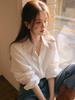 Women's High-End White Shirt: Stylish, Loose-Fit, Age-Reducing Spring/Autumn Top (2026 Collection)