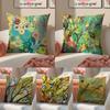 Anime Abstract Paint Colorful Art Cushion Cover Pillowcase Short Plush Invisible Zipper Room Sofa Cushion Cover