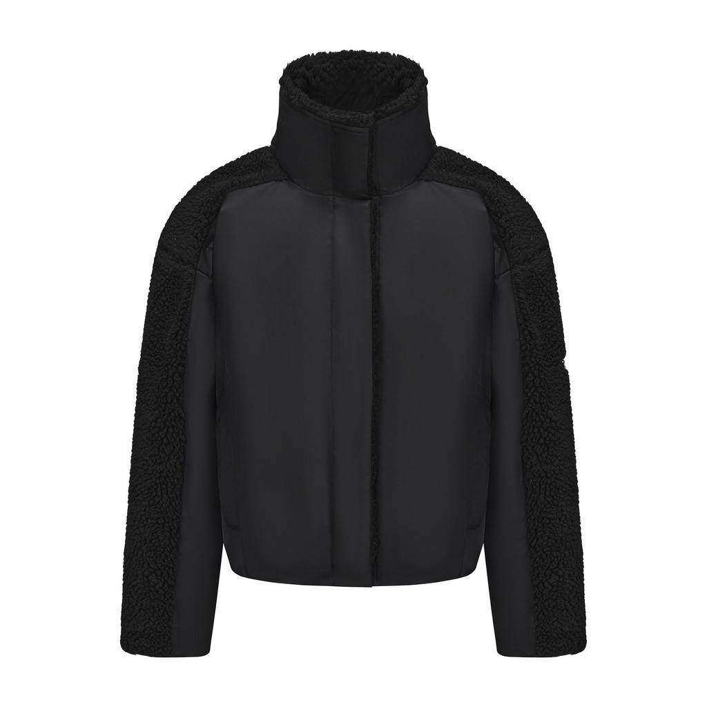 Women’s Plush Fleece Jackets Long Sleeves Lapel Zipper Short Coat Windproof Warm Bomber Jacket Loose Fit Outerwear Vintage Style Autumn Winter Tops