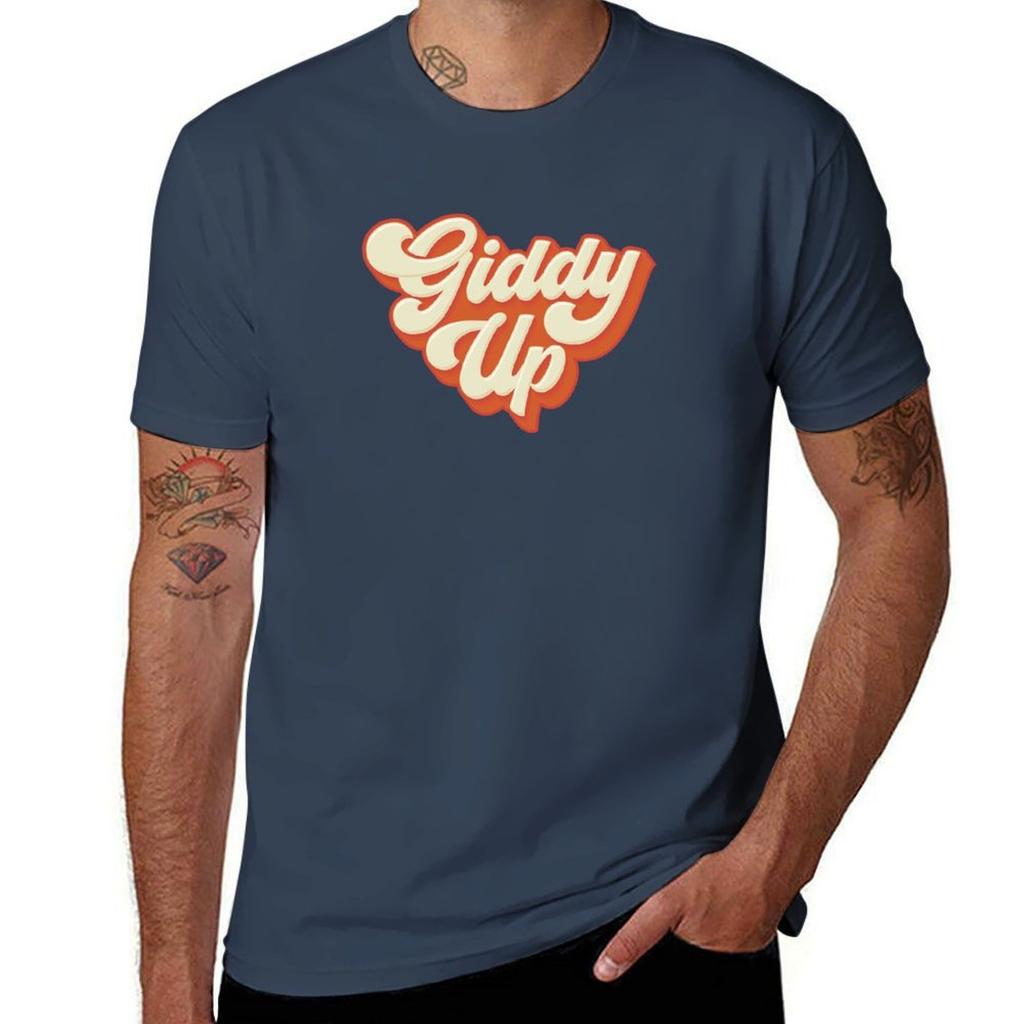 Giddy Up Orange Tshirt Quick Dry Outdoor Sports Tshirt