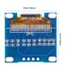Micro Breakout Screen 128*64 Display Screen Circuit Board 4 Pin DC 3.3-5V I2C IIC White/Blue/Yellow Blue Electronic Components