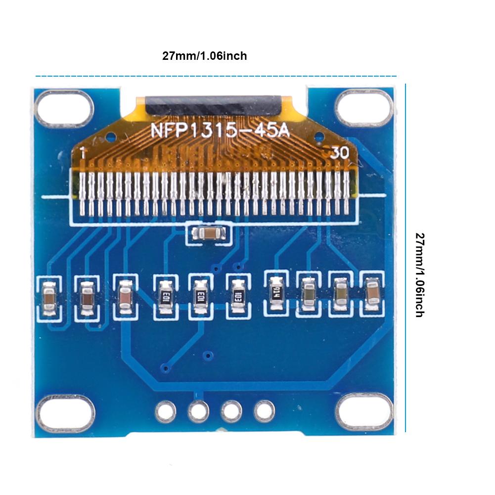 Micro Breakout Screen 128*64 Display Screen Circuit Board 4 Pin DC 3.3-5V I2C IIC White/Blue/Yellow Blue Electronic Components