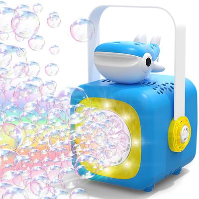 6-hole Bubble Machine Children's Handheld Cartoon Fish Blowing Bubble Toy Without Battery and Bubble Water