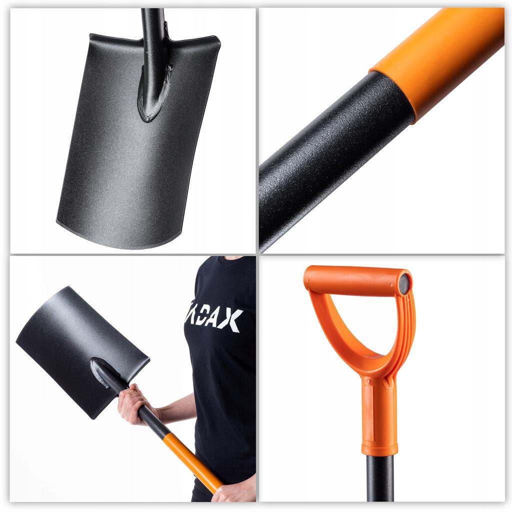 KADAX Kürek Basit Kürek 125cm Metal Bahçe Ergonomik Sertleştirilmiş