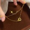 Vietnam Gold Interlocking Ice Necklace - Women's Luxury Clavicle Chain, Perfect Birthday Gift