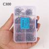 300Pcs/Box ISEAMA Fish Hooks3-16#  High Carbon Steel with Circle Hook Mixed
