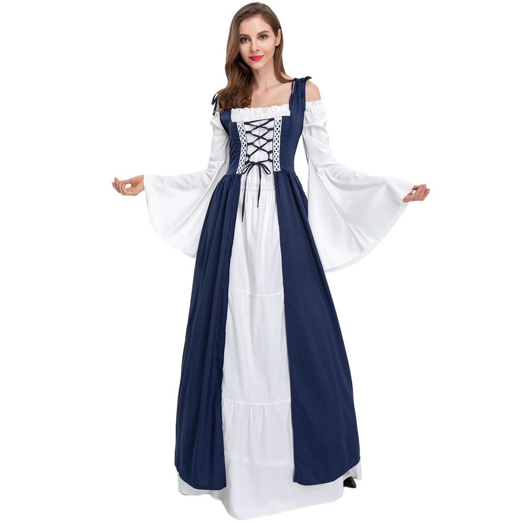 Vintage Court Dress, Halloween Costume Adult, Princess Queen, Play Stage Costume