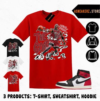 Hemd passend zu AJ 1 High OG Black Toe Reimagined Sneaker Passend zum GOAT MJ T-Shirt