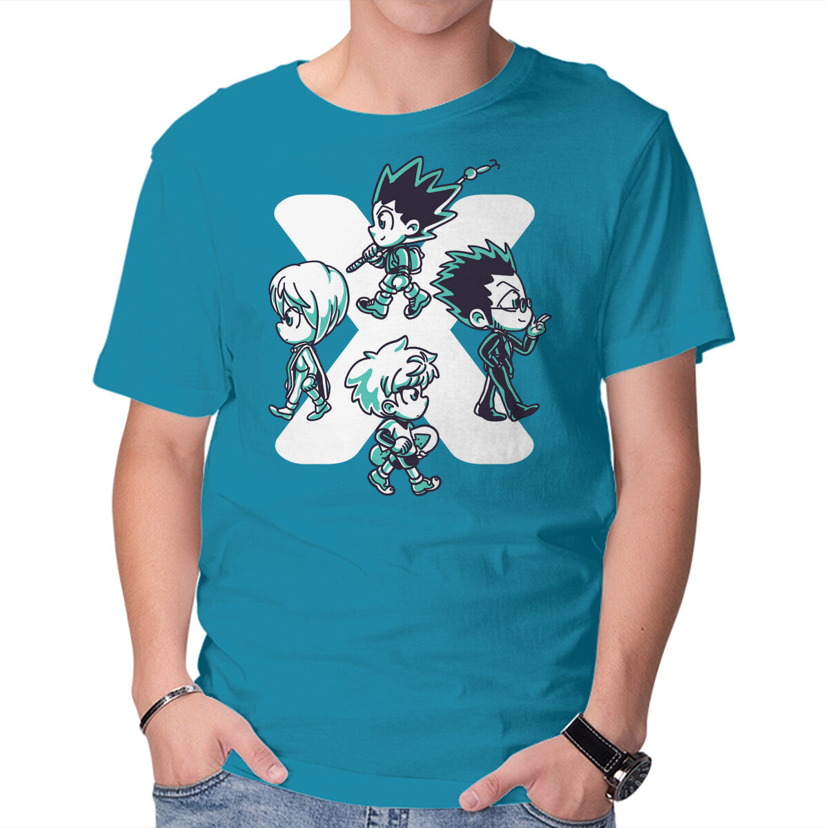 Unisex Crew Neck T-Shirt Hunter Squad Graphic Short Sleeve Casual Tee XS