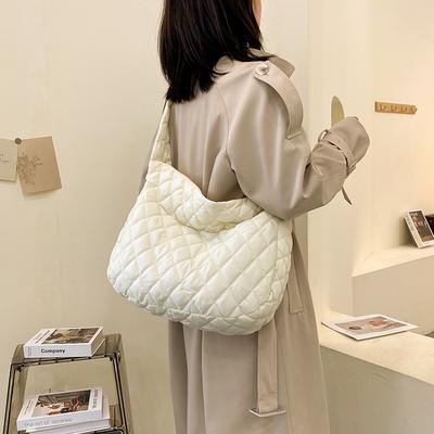 Umhängetasche Damen Cloud Folds Casual Personality Große Kapazität Baumwolltasche Umhängetasche Pendler