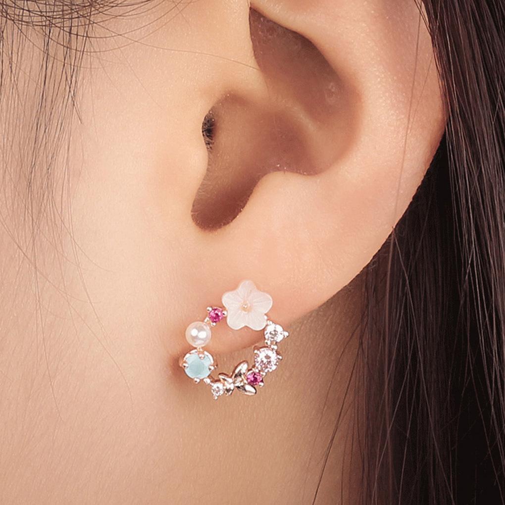 Alloy Earing Pair Sweet Bowknot Girl Ear Women Wedding Datting Jewelry Supplies
