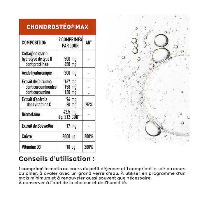 Granions Chondrosteo+ Max - Marine Collagen, Hyaluronic Acid, Turmeric - 1 Month