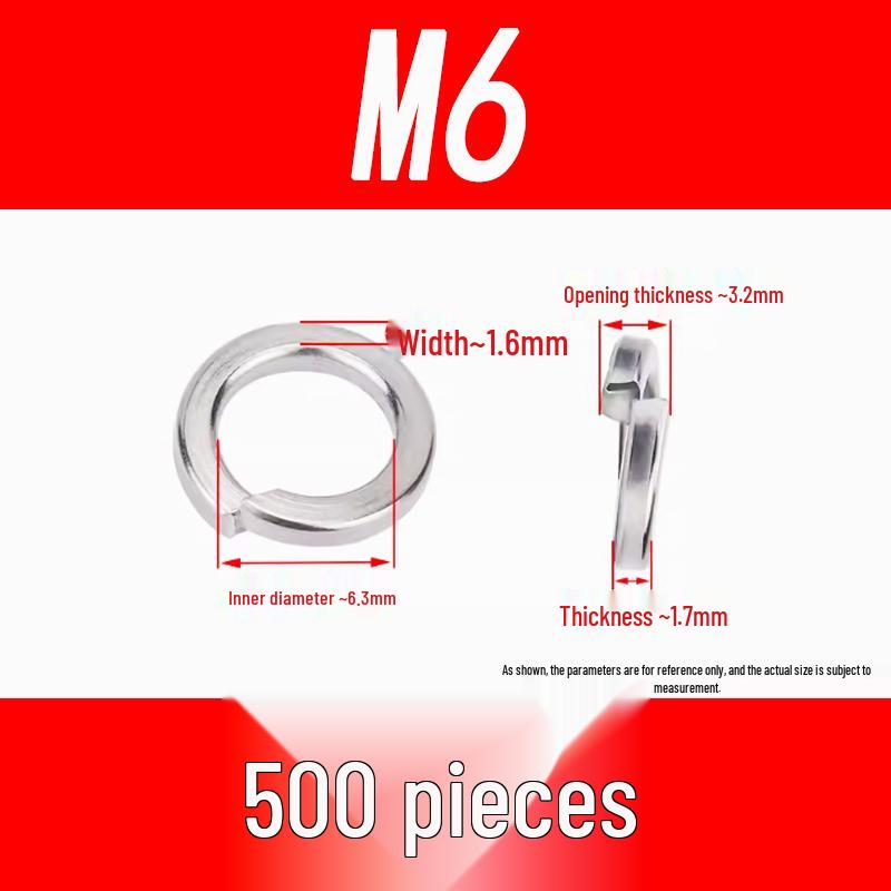 Stainless Steel Spring Washer M3-M16 Elastic Metal Washer Set