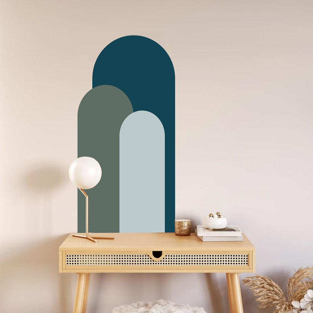 Artistic Wall Sticker Geometric Design Self-Adhesive Removable Decor For Living Room Bedroom Pvc Wallpaper Large Stick On Wall