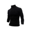 Men's Autumn/Winter High-Neck Knit Sweater - European/American Style Solid Color Long-Sleeve Fashion
