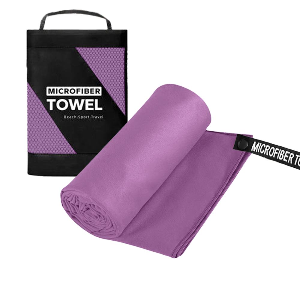Hızlı Kuruyan Mikrofiber Havlu Yumuşak Kum Tutmayan Plaj Havlusu Yüzme Fitness Yürüyüş Koşu Sporları İçin Nefes Alabilir File Çanta ile