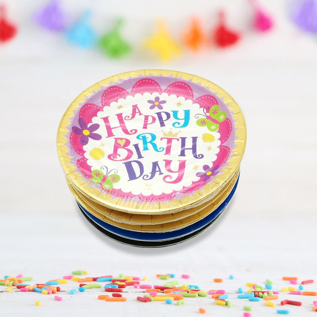 6Pcs Disposable Cakes Paper Tray Round Cake Boards Dessert Plates Cardboard Circle Bases for Birthday Day