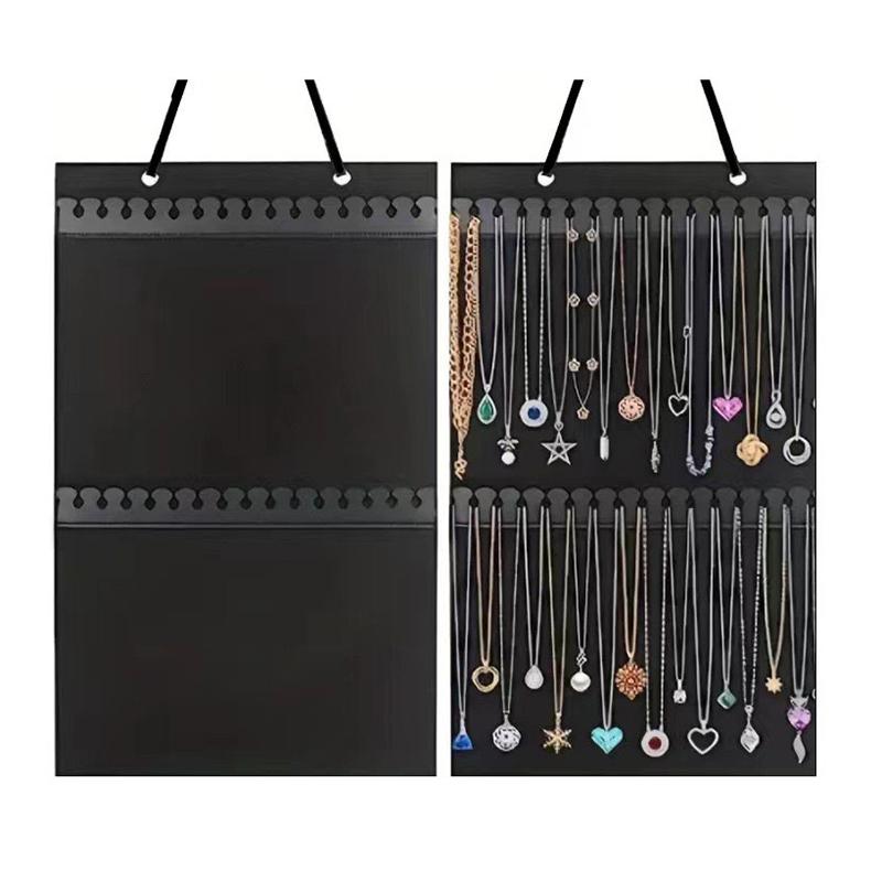 Bolsa Organizadora de Joyería Colgante Para Pendientes Collar Pulseras Exhibición Almacenamiento Bolsa Organizadora de Fieltro de un Lado