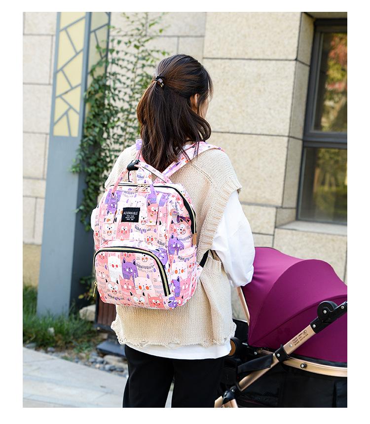 Trendy Large-Capacity Mommy and Baby Travel Backpack