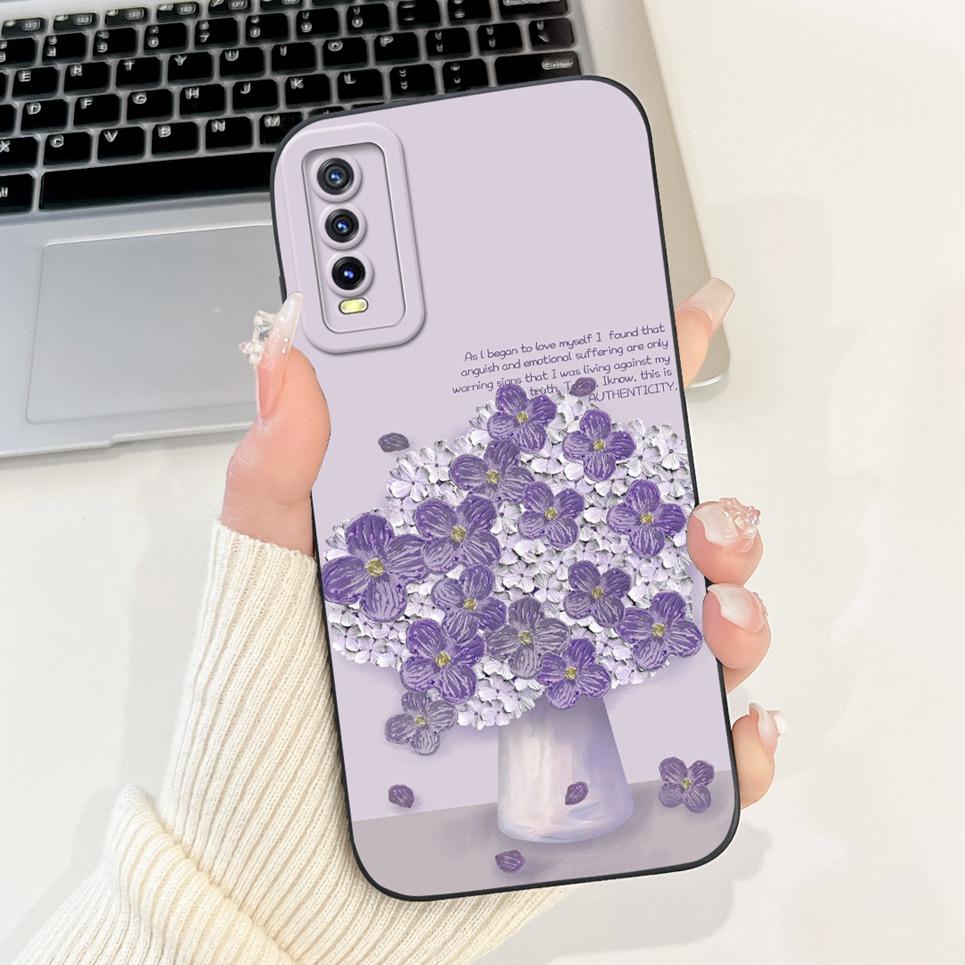 Per Vivo V2027 V2028 V2029 Cover Posteriore Vivo Y11S Y12s Y12a Y20 Y20s Y20i Custodia Girly Fashion Funda Bumper Morbido in Silicone Liquido