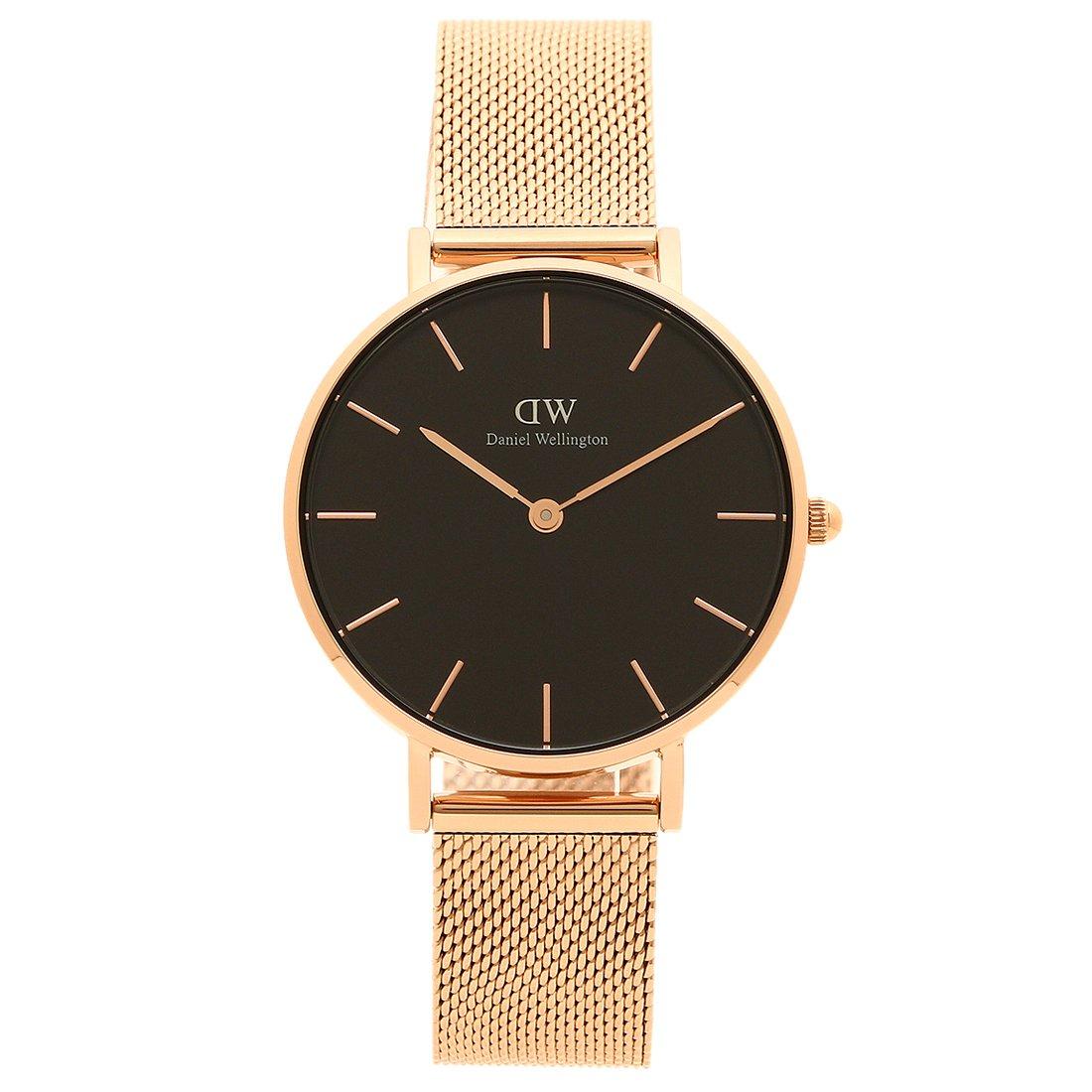 

[Daniel Wellington] Женские часы DW00100161 DW00600161 Черные с Розовым золотом [Параллельный импорт]
