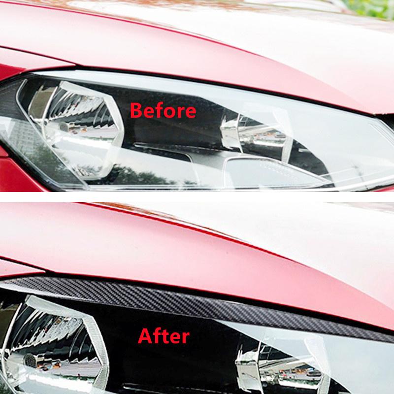 Car Front Headlights Front Rear Vehicle Modification Cover Trim Strips Stickers For Volkswagen Golf 7 MK7 Car