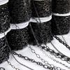2meter 1meter Black Plated Chain for Men Punk Jewelry Making Necklace Stainless Steel Trend Link Chain Chunky Chain DIY Bracelet