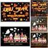 Multicolor Merry Christmas Sticker Cartoon Animal Electrostatic Christmas Train Window Sticker Removable Ornament