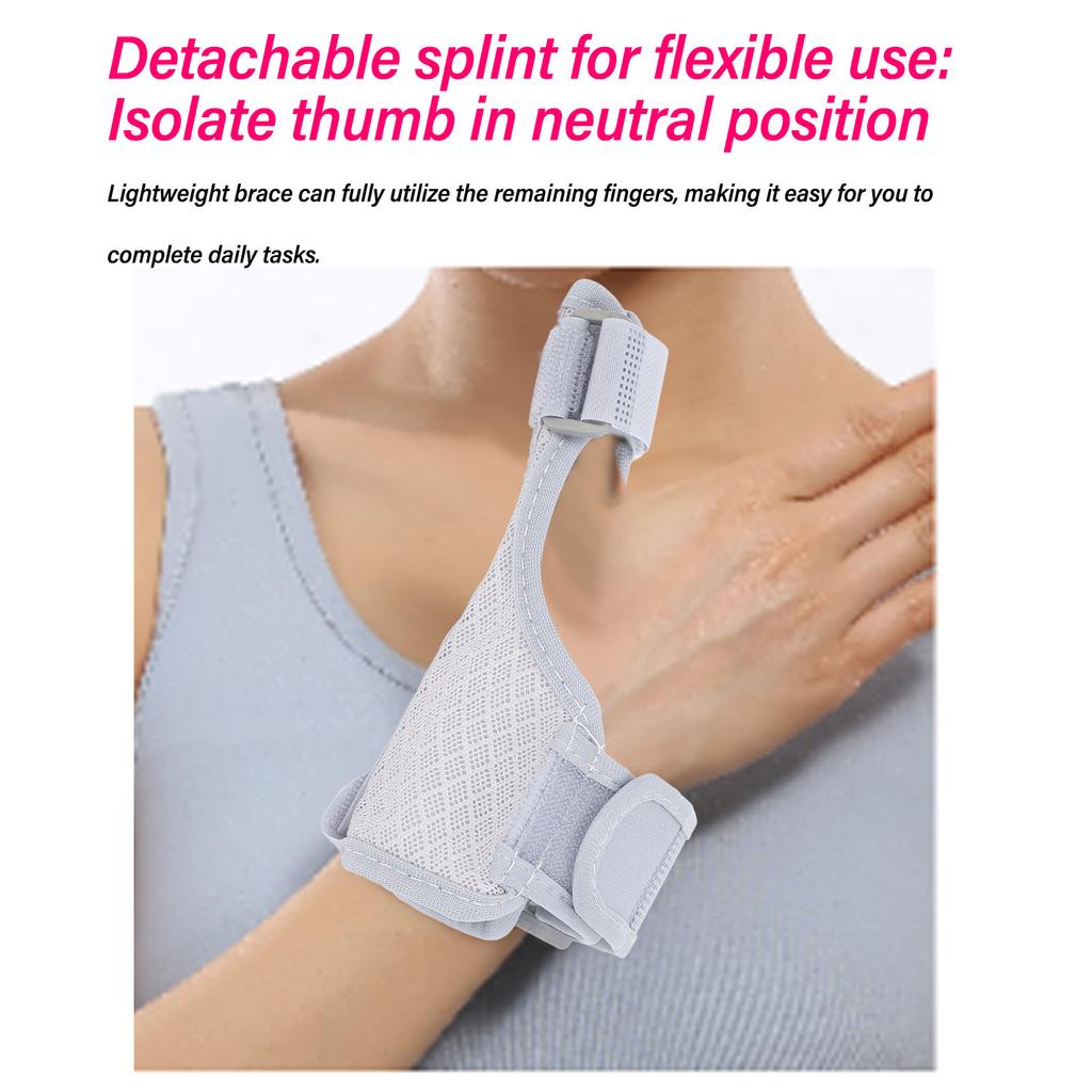 Thumb Brace Adjustable Breathable Splint Removable Lightweight Thumb Wrist Support for Phones Exercise Sprains