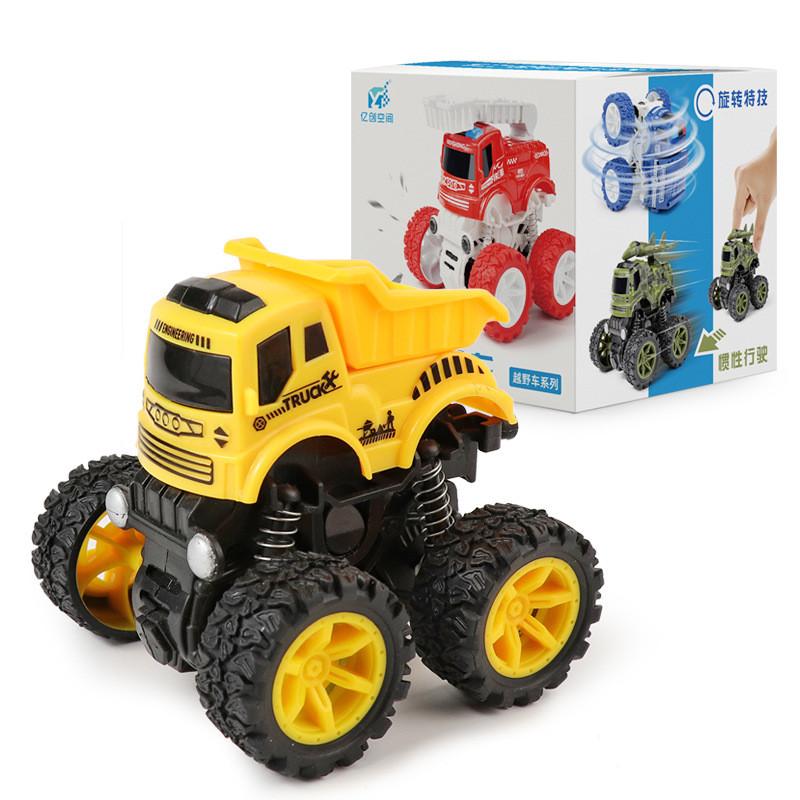 Inertia Toy Offroad Car Engineering Vehicle With Rotating Function For Play Kids