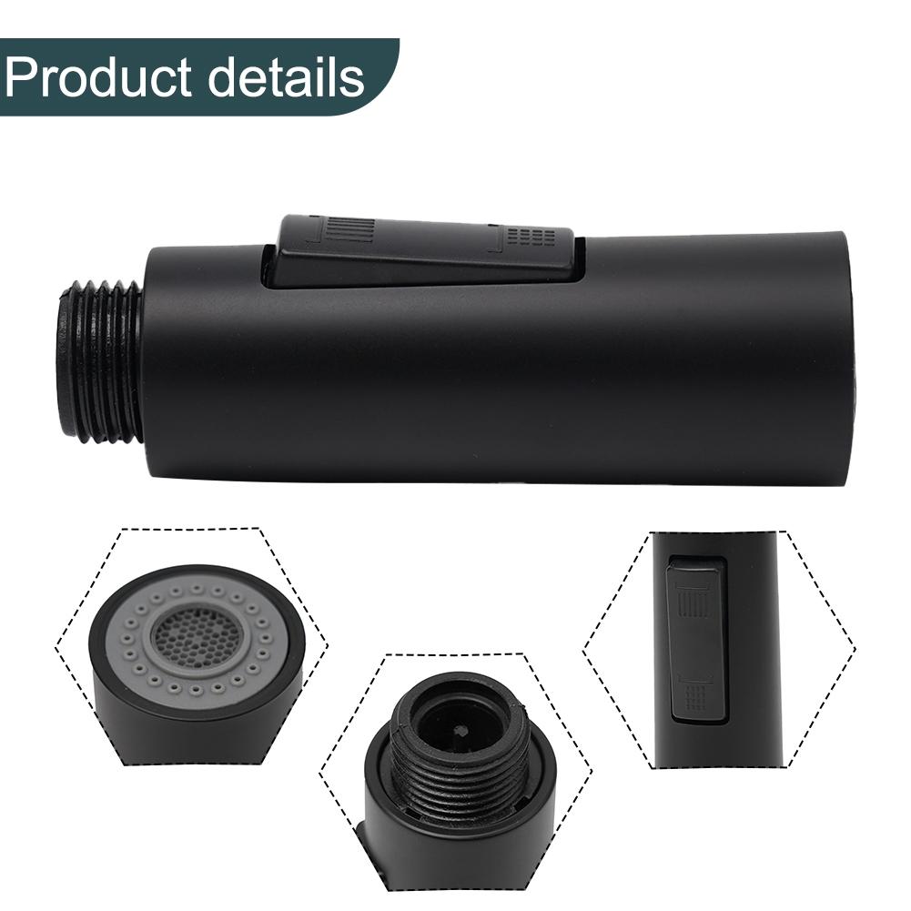 ABS Sprayer Head Black Faucet Shower Sprayer Head 1PC