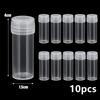 10/30/50/100Pcs Transparent Mini Plastic Vials Empty Leakproof Storage Bottles for Liquid Beads Sewing Pins Small Parts Organizer