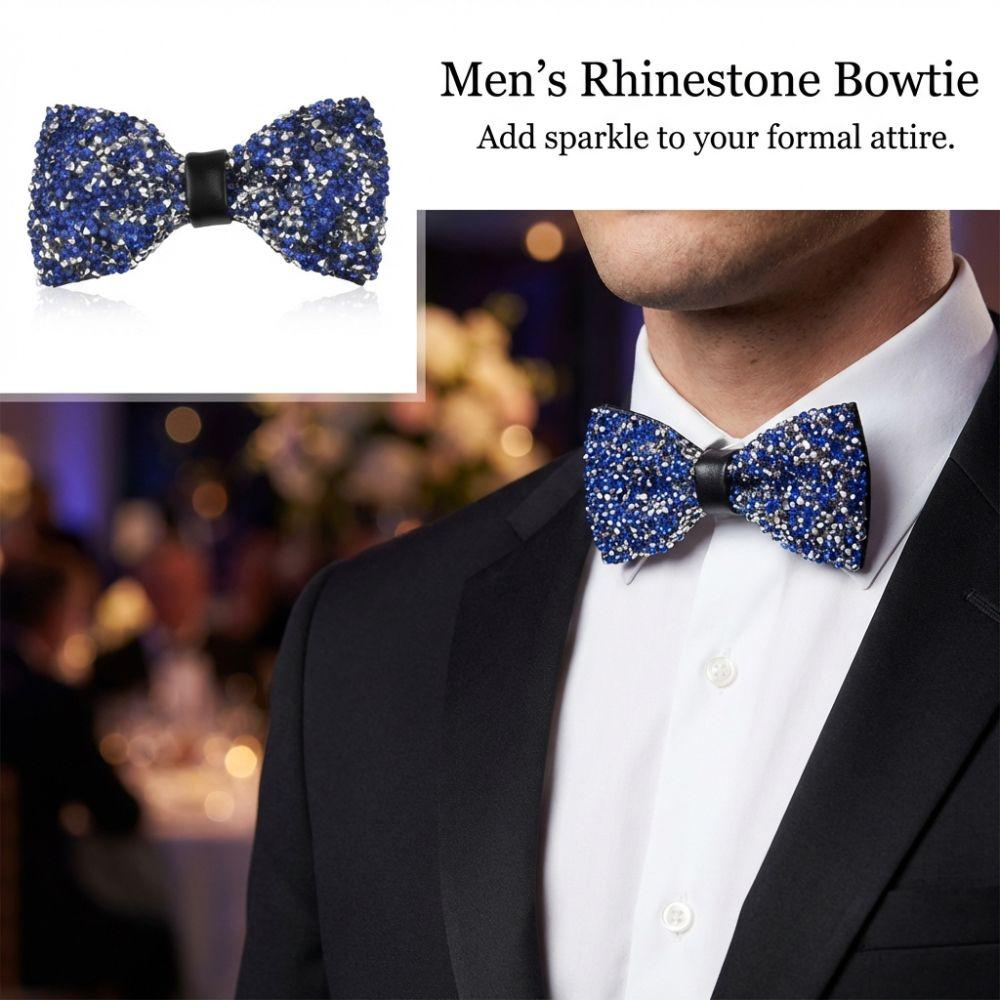 Corbata de cuello ajustable Lazo brillante Corbata de cristal con purpurina formal Ocasión de banquete