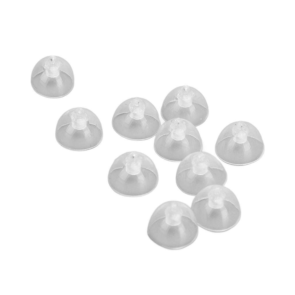 10 Stück Soundverstärker Geschlossene Kuppeln Einlagig Doppelloch Silikon Ersatz Ohrstöpsel Spitzen